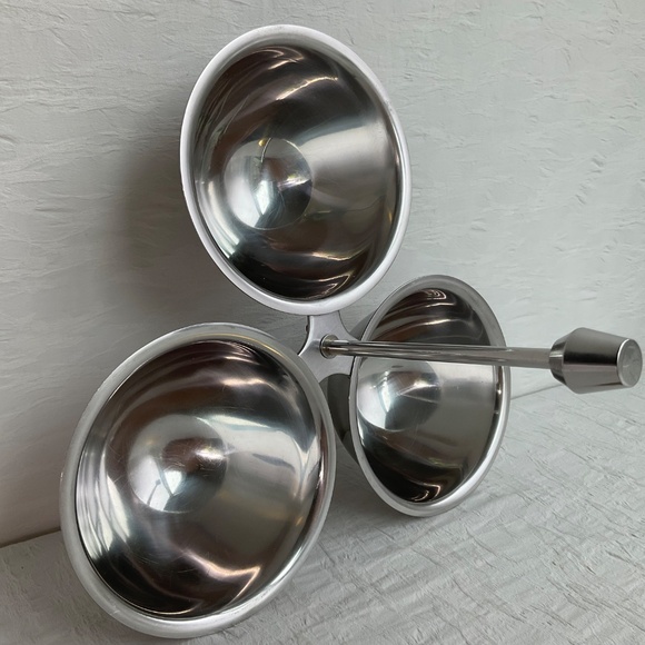 Vintage MCM Oneida Stainless Steel Condiment Caddy Bar Caddy Party Serving Tray - Picture 3 of 11